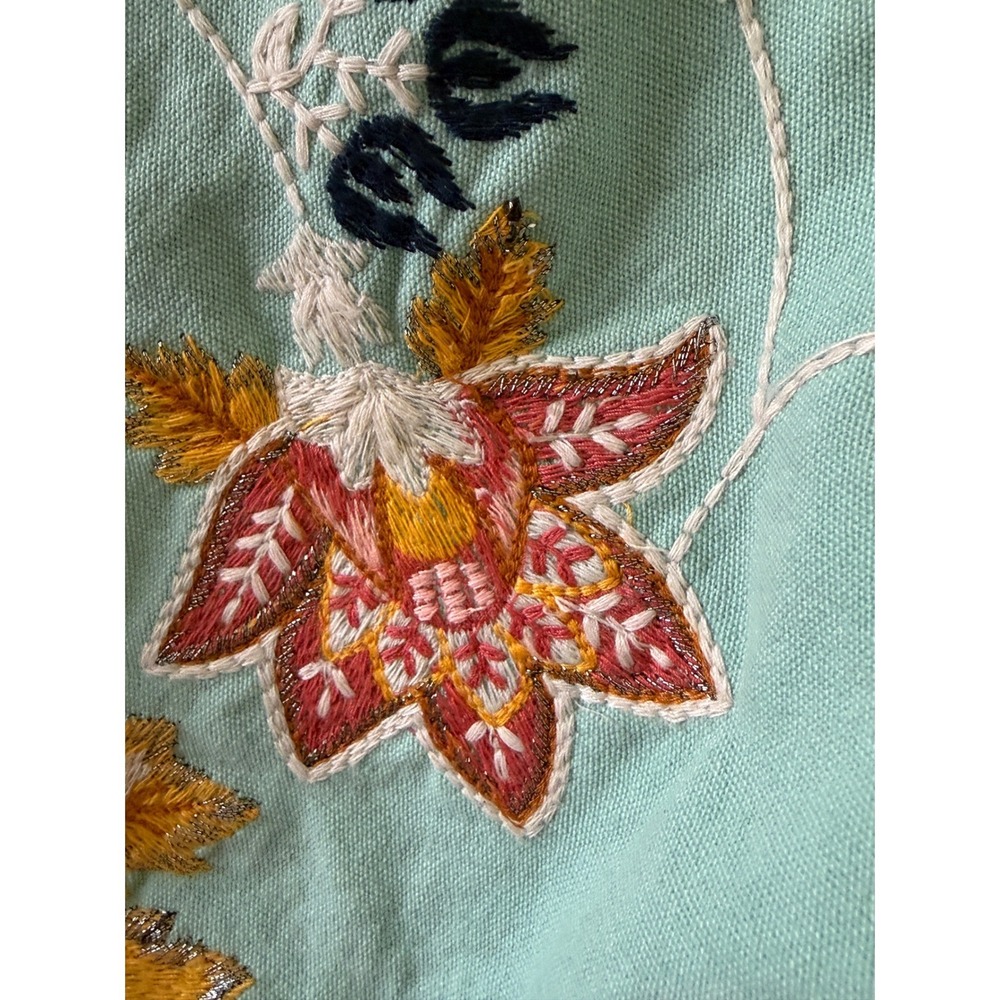 Sundance Womens Floral Embroidered Jacket Boho Size M Cottage Whimsical Artsy - Picture 12 of 12